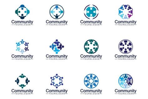 Community Logo Design Template Graphic by kosunar185 · Creative Fabrica