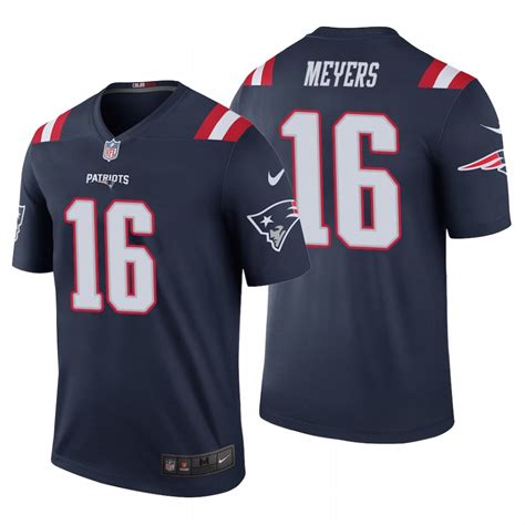 Men's New England Patriots #16 Jakobi Meyers Color Rush Legend Navy Jersey