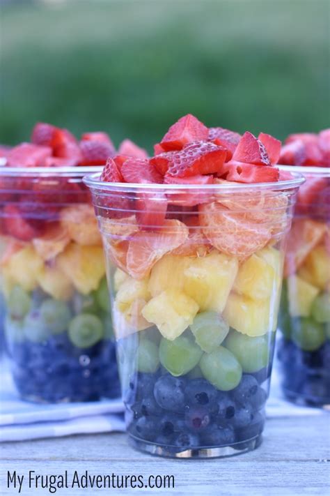 Rainbow Fruit Cups {Healthy Snack for Children} - My Frugal Adventures