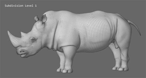 Rhino Rigged 3D Model $149 - .ma .obj .fbx - Free3D