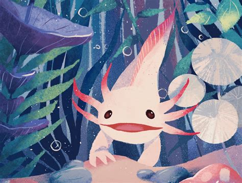 Axolotl Illustration by Monica Ong on Dribbble