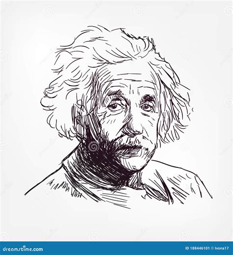 Albert Einstein Vector Sketch Illustration Isolated Editorial Photo | The Best Porn Website