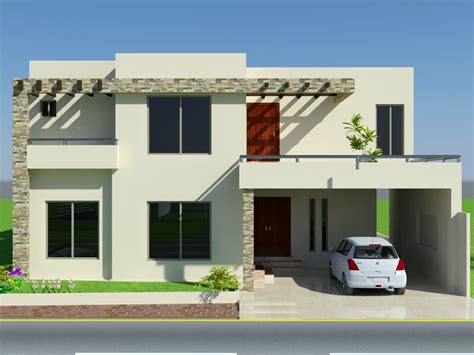 10 Marla House Design Mian Wali , Pakistan - 3D Front Elevation.com