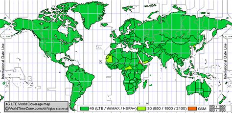 4G map LTE World Coverage Map - Mobile LTE Coverage Map - LTE WiMAX HSPA 3G GSM Country List