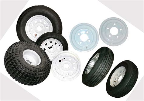 Boat trailer tires and wheels