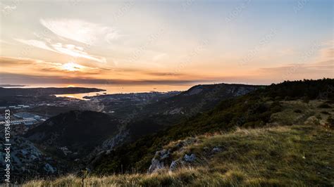 Sunrise from the hills Stock Photo | Adobe Stock