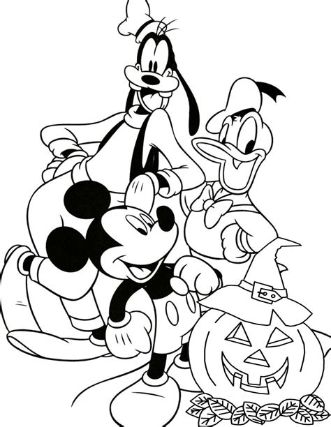 HALLOWEEN COLORINGS: BLACK AND WHITE HALLOWEEN COLORING IMAGES DISNEY FREE TO PRINT