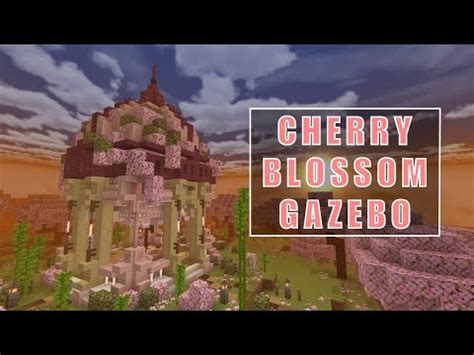 Minecraft Build | Cherry Blossom Gazebo Tutorial - YouTube