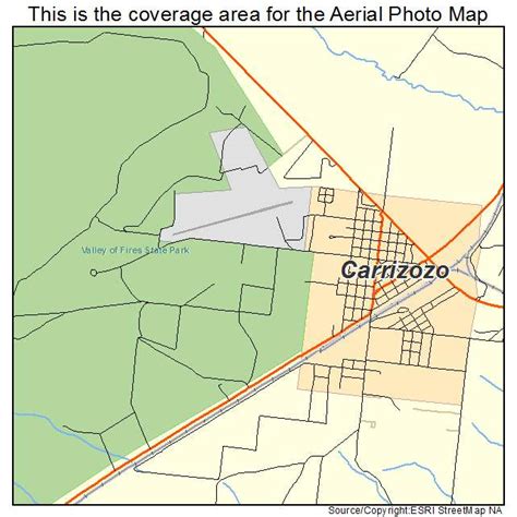 Aerial Photography Map of Carrizozo, NM New Mexico