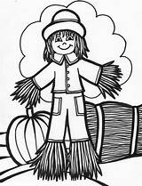 Free Printable Scarecrow Coloring Pages sketch template