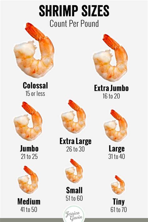 Types and Sizes of Shrimp | Shrimp sizes, Shrimp, Raw food recipes