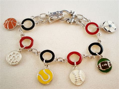 Sports Fan Bracelet, Soccer, Football, Baseball, Softball & Basketball ...