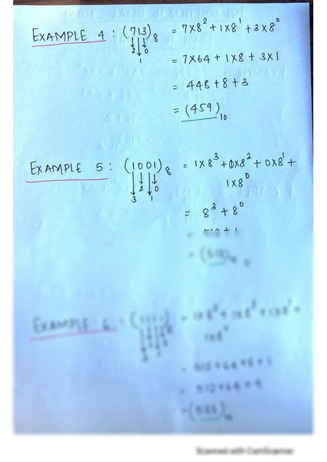 SOLUTION: Octal to decimal conversion examples - Studypool