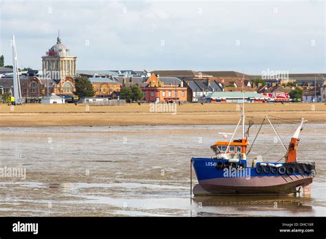 12/10/2013 View from Southend pier of fishing boat, Kursaal and Jubilee ...