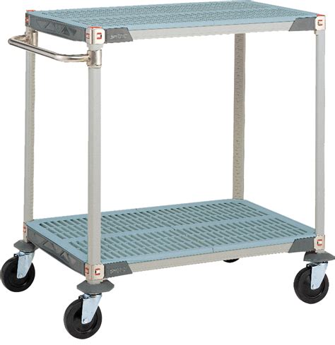 MetroMax Q® Polymer Utility Cart- 24" x 36"- 2 Shelves | LabRepCo, LLC