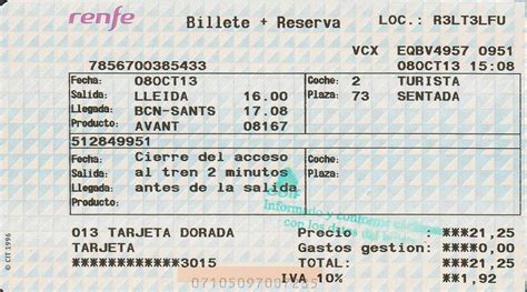 The traveler's drawer: RENFE. Billete tren Avant Lleida-Barcelona (2013)