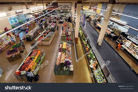 Стоковая фотография 1249157812: Aerial Elevated View Above Jewel Osco ...