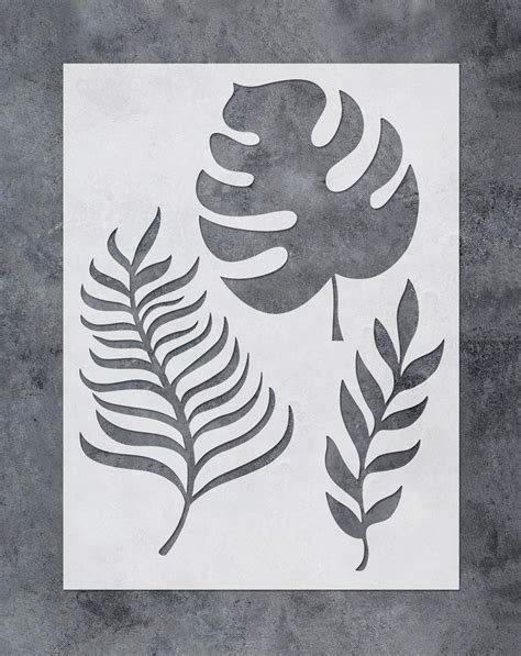 Buy GSS Designs Palm Frond Wall Art Stencil - Tropical Leaf Home ...