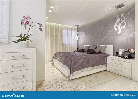 Luxury Bright Bedroom stock photo. Image of improvement - 58489716