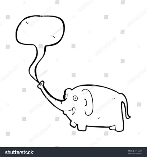 Cartoon Elephant Blowing Trunk Stock Vector 84742207 - Shutterstock