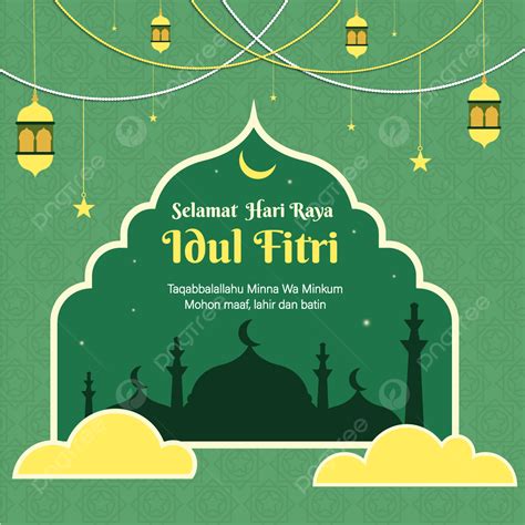 Hari Raya Aidilfitri Background Green Design Template Download on Pngtree