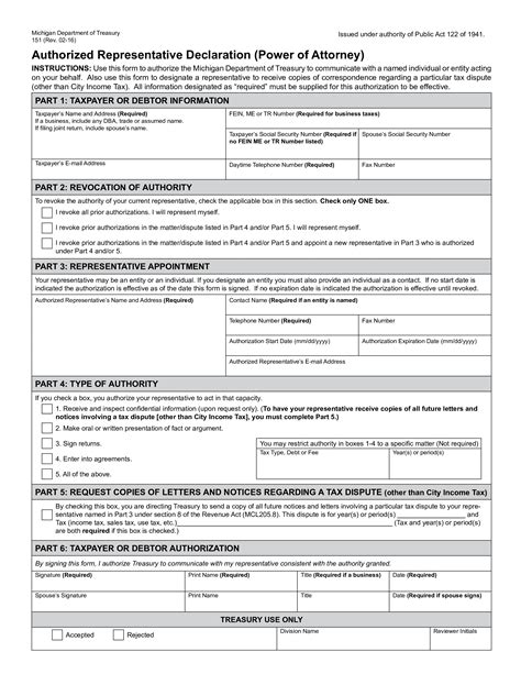 Authorize Representation with Power of Attorney | Power of attorney form, Power of attorney ...