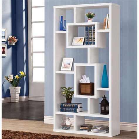 White Modern Bookshelf Coaster Furniture | FurniturePick