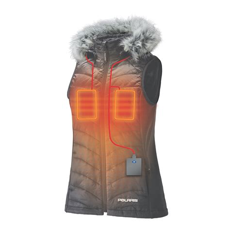 Women's Heated Vest with Rechargeable Battery, Dark Gray | Polaris GENERAL