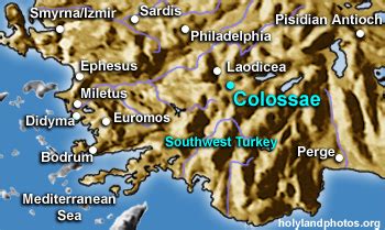 Map Of Colossae Laodicea And Hierapolis - Aurlie Philippa