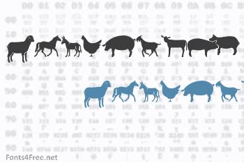 Farm & Wild Animals Font Download - Fonts4Free