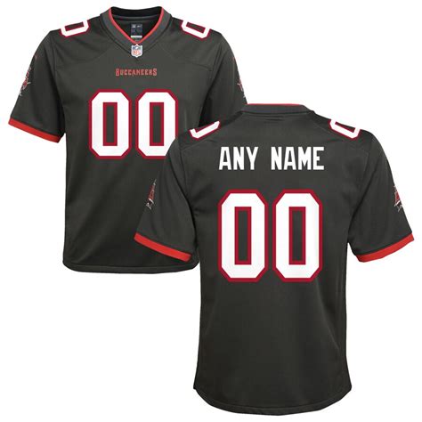 Youth Nike Pewter Tampa Bay Buccaneers Alternate Custom Game Jersey