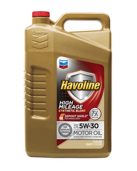 Chevron Havoline High Mileage 5W-30 Motor Oil 5Q - Walmart.com