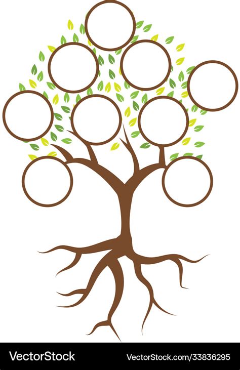 Family tree template design Royalty Free Vector Image