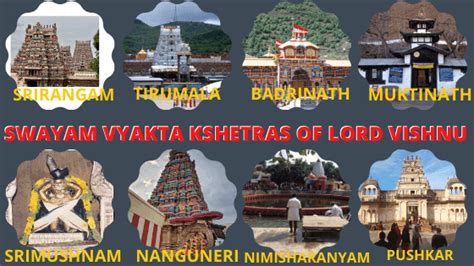 SWAYAM VYAKTA KSHETRAS OF LORD VISHNU TEMPLES IN INDIA