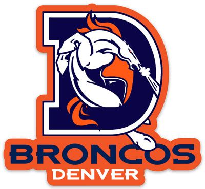 Denver Broncos Logo with Bronco in Center of Denver D Type Die-Cut MAGNET | eBay