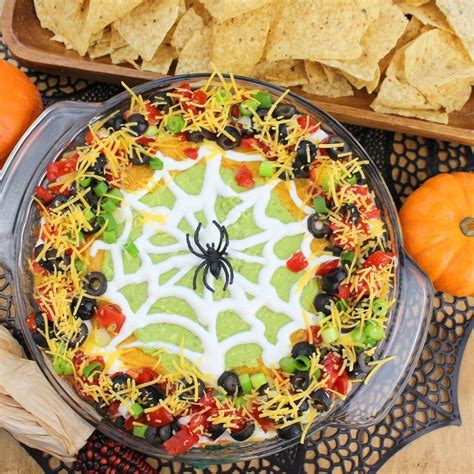 Spider Web Taco Dip | Recipe | Taco dip, Halloween appetizers, Halloween food for party