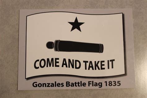 Gonzales Battle Flag 1835 postcard | Battle flag, Postcard, Novelty sign