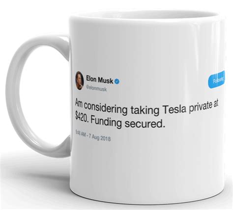 Elon Musk - funding secured – TweetMugz