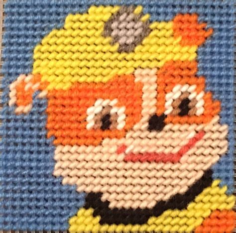 Cross Stitch Paw Patrol (RUBBLE) by Marcelle Powell ️ | Plastic canvas patterns, Plastic canvas ...