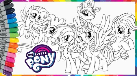 Mewarnai Kuda Poni My Little Pony Coloring Book Pages Mane 6 ...