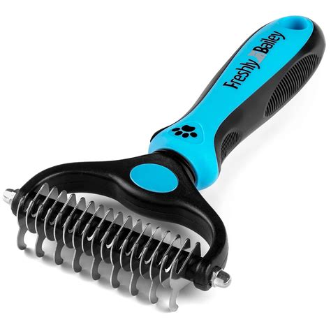 Freshly Bailey Dog and Cat Dematting Deshedding Brush Tool - Double ...