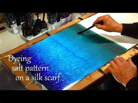 Silk Painting Salt Pattern Technique on Infinity Scarf Fabric | Silk ...