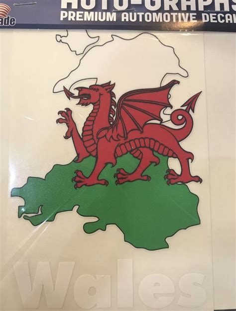 Sticker: Flag Country, Outline, Wales - Celtic Heritage