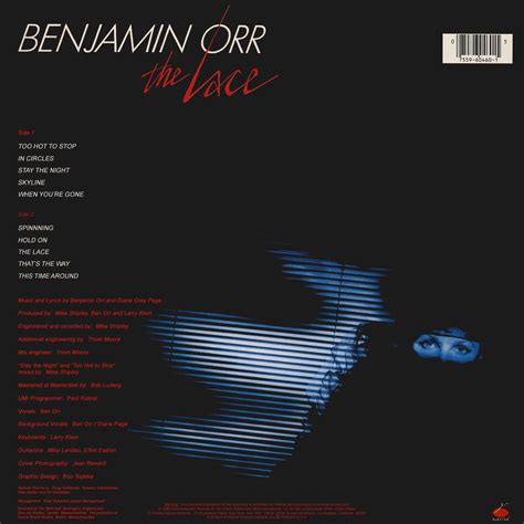 Benjamin Orr – The Lace | Vinyl Album Covers.com