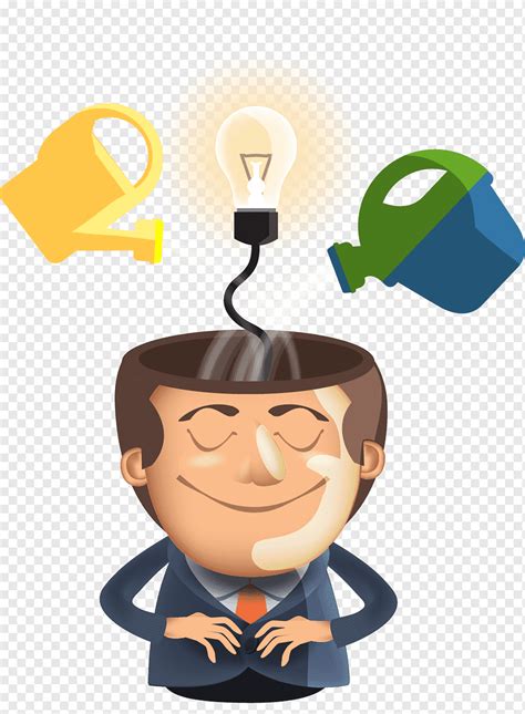 Idea Creativity Template, Flat Creative cartoon brain, cartoon ...