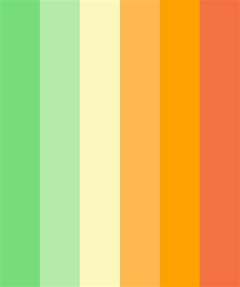 Pastel Green & Orange Color Scheme