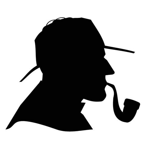 SILHOUETTE OF A DETECTIVE.ai Royalty Free Stock SVG Vector and Clip Art