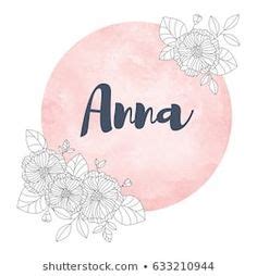 Anna Baby Name Wall Art Anna Baby Name Sign Anna Party Printable Anna Party Decorations Anna Art ...