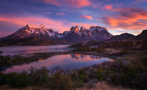 wallpaper south america, patagonia, andes mountains, lake HD ...