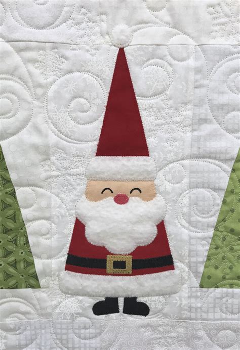 Santa in the Trees Quilt Pattern PDF - Etsy | Tree quilt pattern, Tree ...